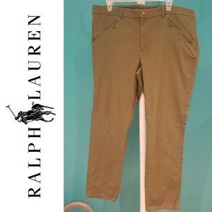 Lauren Ralph Lauren Olive Green Cotton Pants Size 16